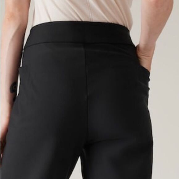 NWT Athleta Stellar Skinny Trouser black pants size 6/T - Picture 3 of 8